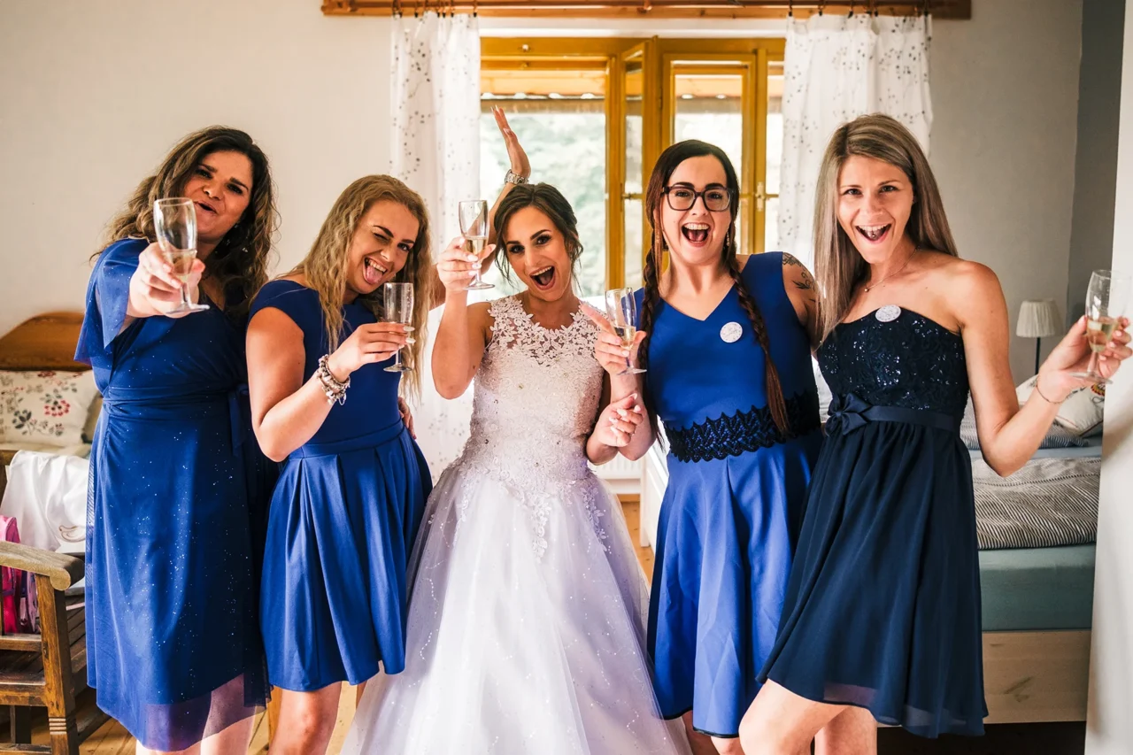 družičky s nevěstou