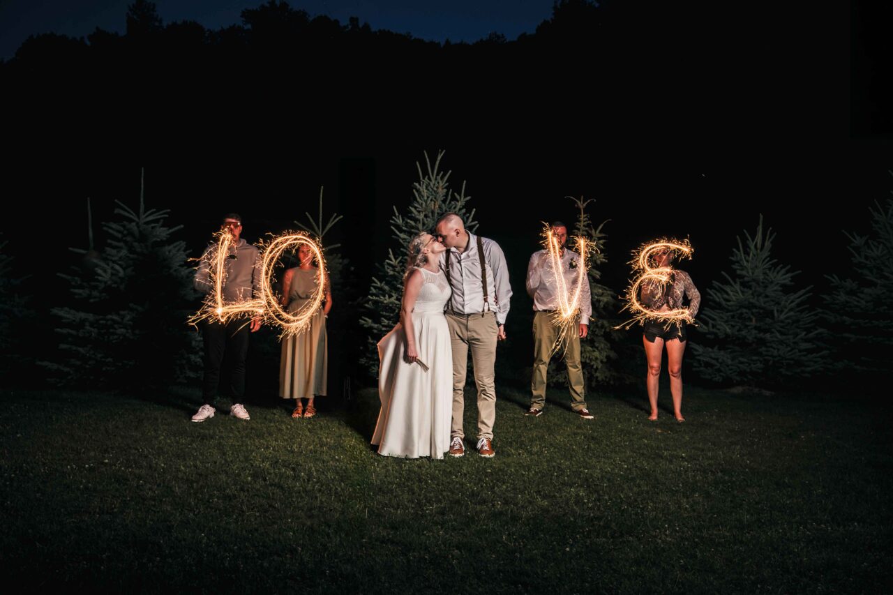 Kreslení světlem na svatbě